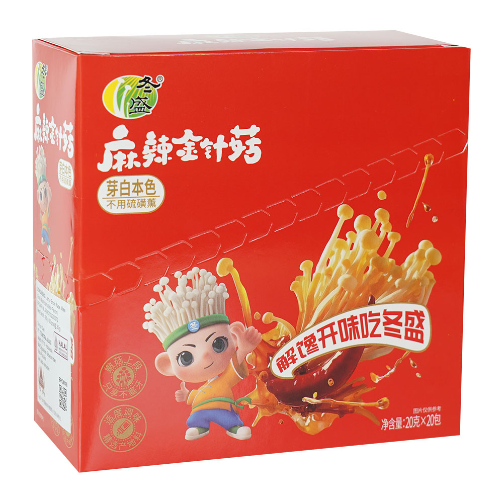 Dong Sheng Enoki Mushrooms Mala Flavor (400 Gr)_box