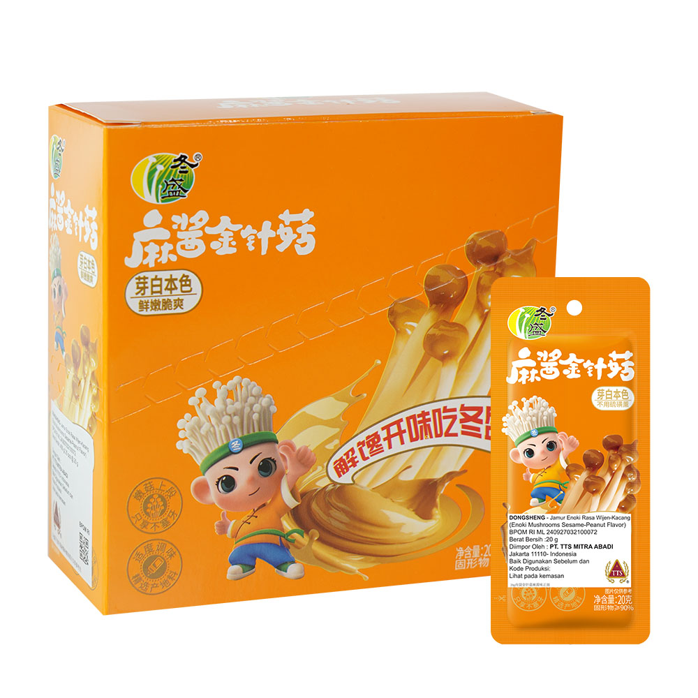 Dong Sheng Enoki Mushrooms Sesame Peanut Flavor (400 Gr) BS