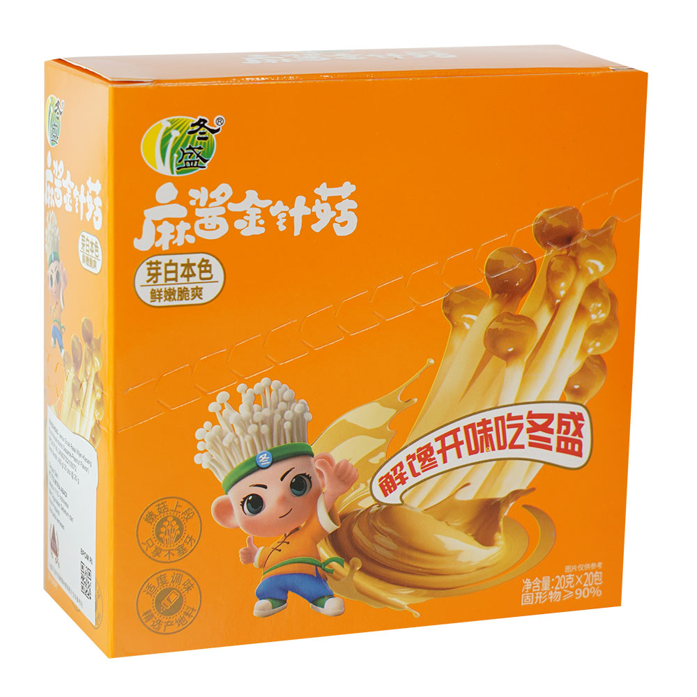 Dong Sheng Enoki Mushrooms Sesame Peanut Flavor (400 Gr)_box